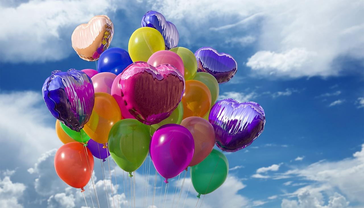 Birthday party with balloons and our fish & chip van