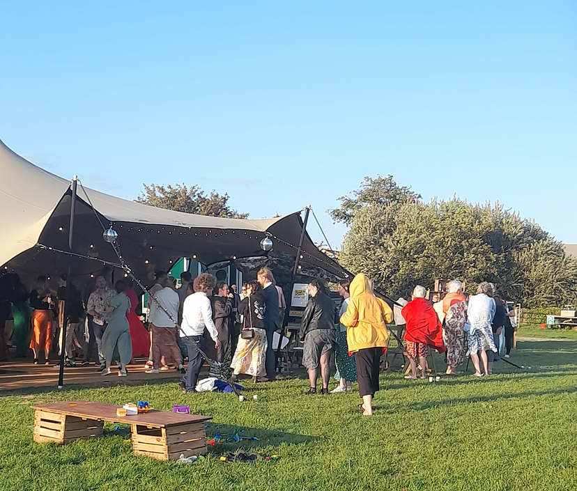 Alfresco fish and chip van at a corporate event or village fayre in Sussex